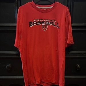 Under Armour Red Short Sleeve Baseball Tee